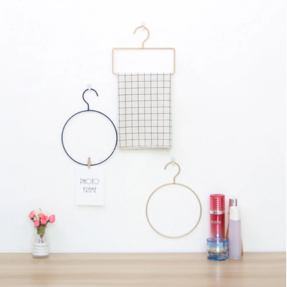 Towel Hanger Rack Round Holder Bathroom Hangers Hand Ring Stainless Steel Bath Closet Scarf Mounted Bar Organizer Clothes Rail