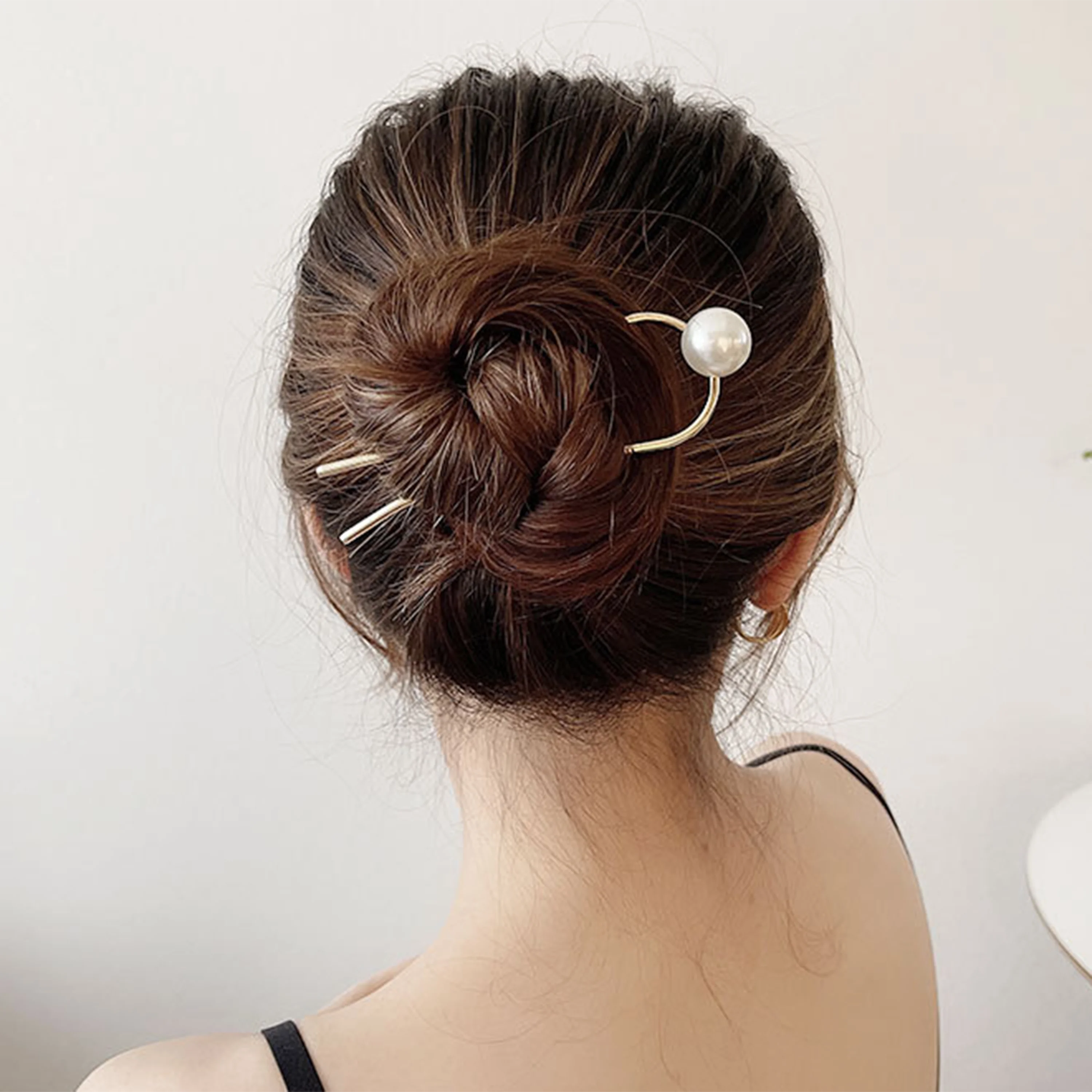 Elegant Women Bowknot U Shape Hairpins Metal Barrette Clip Bridal Hair Accessories Wedding Hairstyle Design Tools