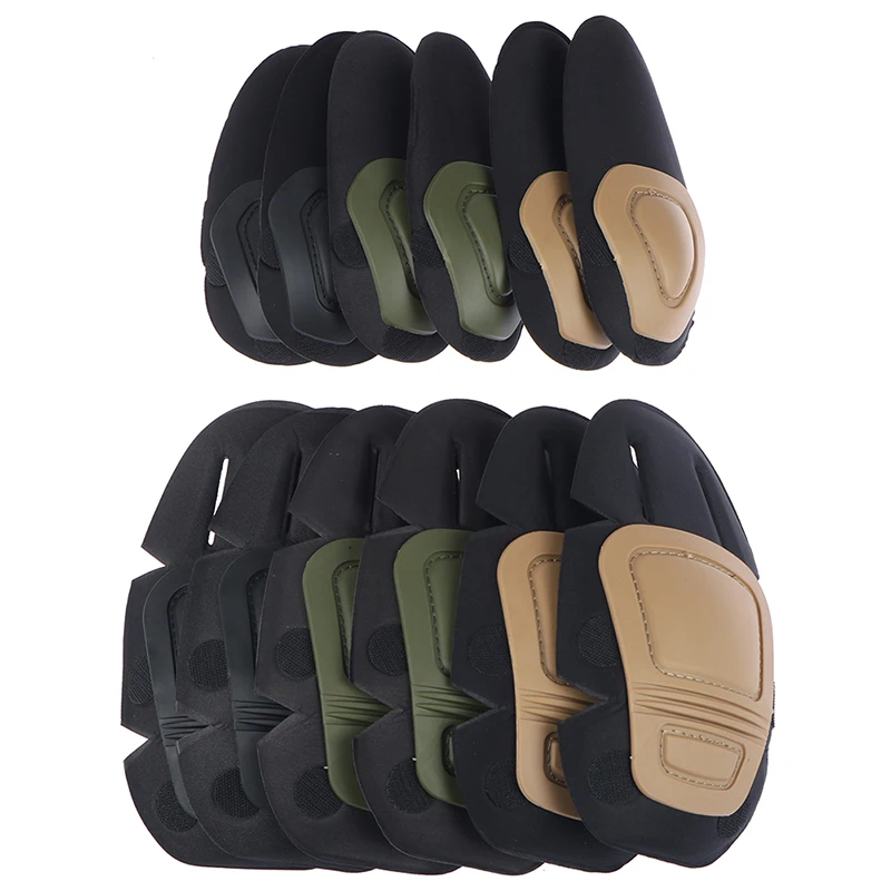 Juego de rodilleras y coderas para Paintball, rodillera táctica militar para pistola de aire