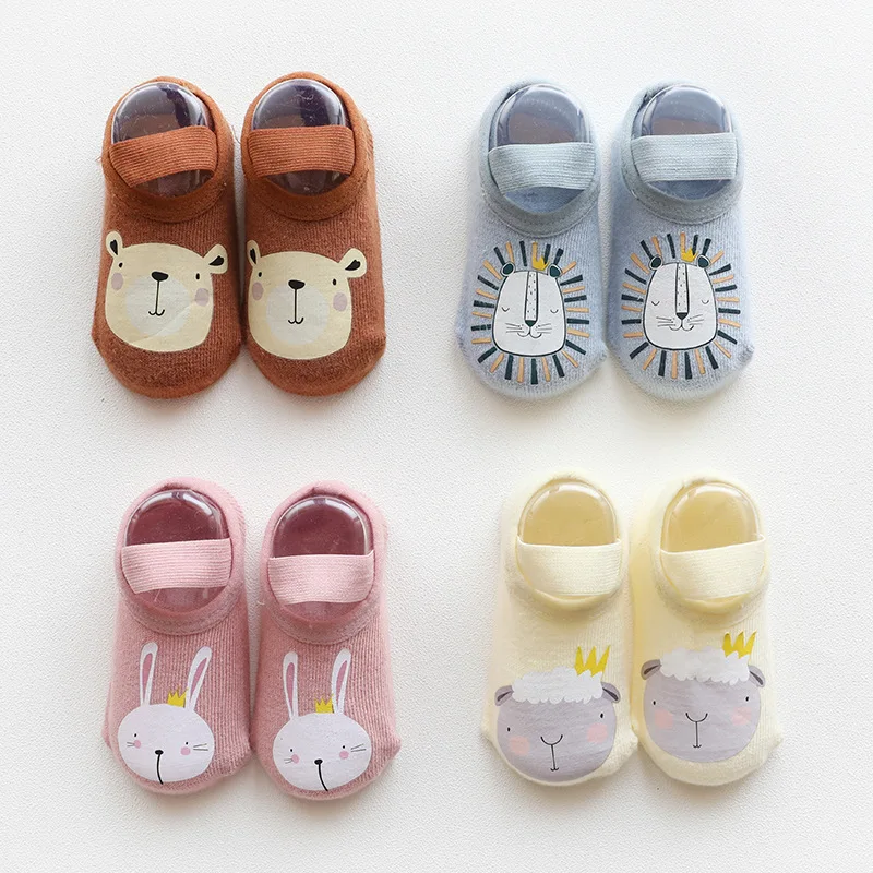 Newborn Baby Animal Non-Slip Socks Boys Girls Infant Cotton Cute Socks Kids Anti-Slip Cartoon Floor Socks Clothing Accessories