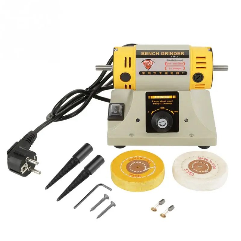 220V 350W EU Plug Electric Grinder Polishing Machine for Jewelry Lathe Motor New High quality