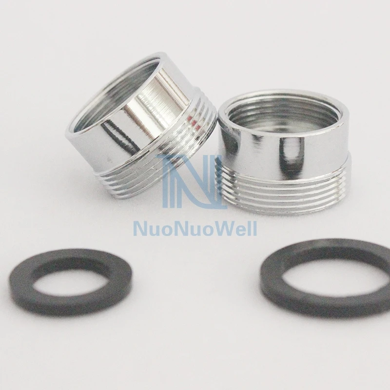  M22 X F18 Kitchen Faucet Water Outlet Reducer Adapter Water Tape Joint  Male x Female Thread Washing Machine Transform 2Pcs