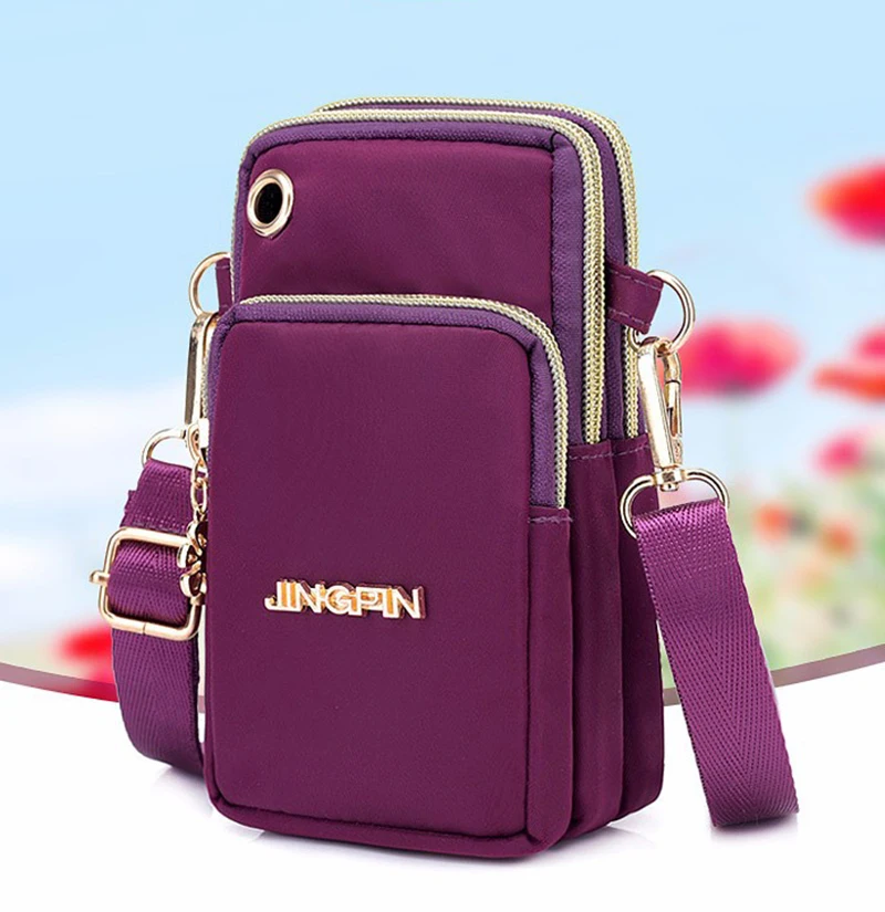Casual Wasserdichte Nylon Umhängetaschen Frauen Messenger Schulter Tasche Weibliche Kleine Handy Handtaschen Geldbörsen Sport Tasche Tasche – Detail 23