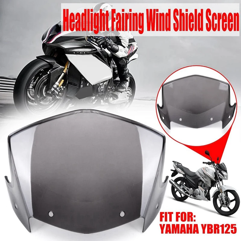 Motorcycle Headlight Fairing Transparent Brown Windshield for Yamaha Ybr 125 2014-2017