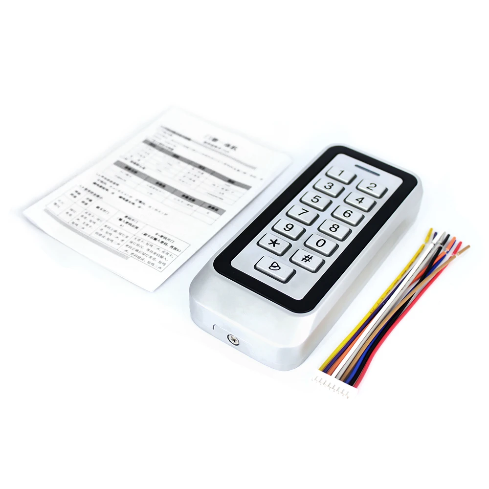 IP67 Waterproof Backlight RFID Metal Door Access Control Reader Keypad 1000 Users 125KHz EM Card door opener