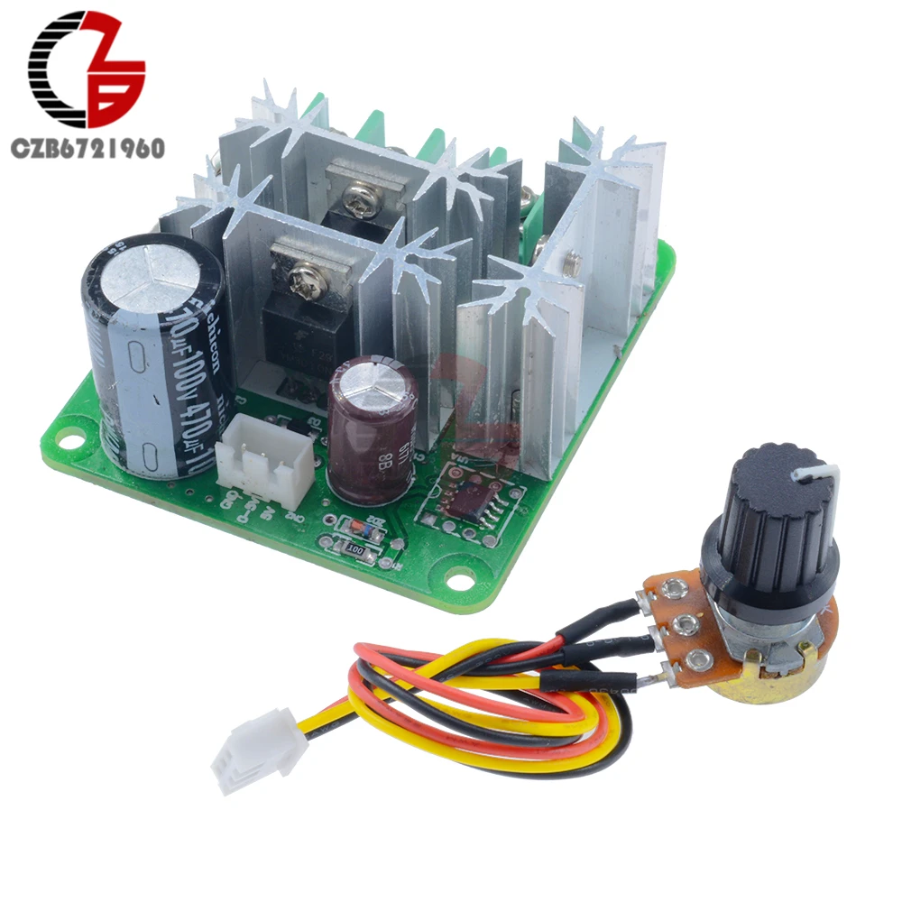 15A 6V-90V Voltage Regulator DC Motor Speed Controller 6V 12V 24V 36V 48V 72V 90V PWM Power Regulator Governor Switch Soft Start