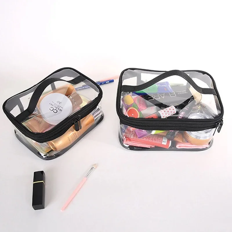 Transparent PVC Cosmetic Bag Women Travel Makeup Bag Waterproof Clear Make Up Beauty Wash Organizer Bath Toiletry Neceser Cubes