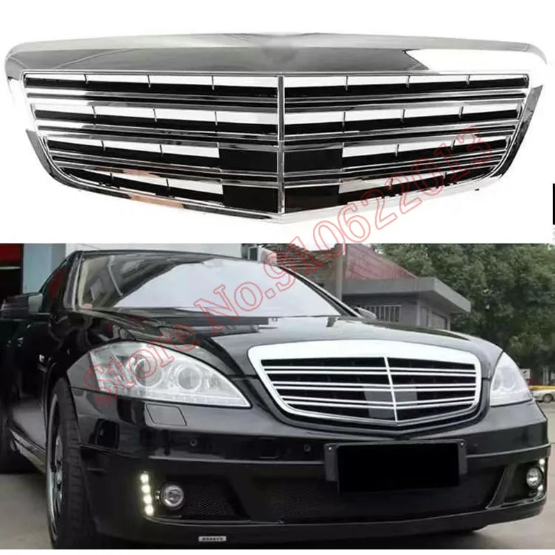 

Styling Center Grille ABS Front Bumper Grill Vertical Bar Middle Grill For Mercedes-Benz S-Class W221 2009-2011