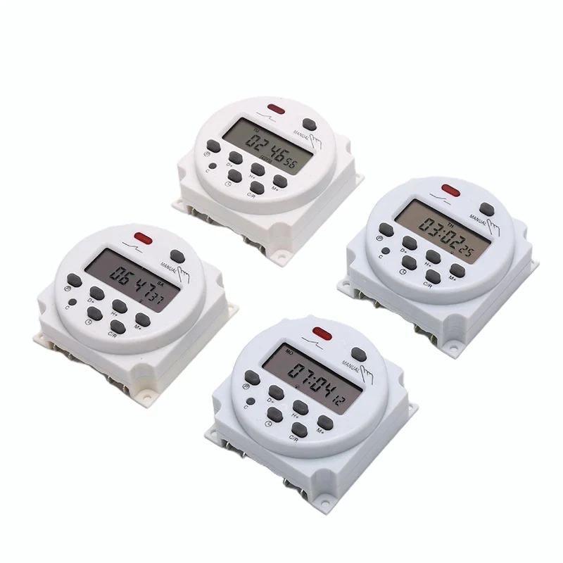 CN101A 12V 24V 110V 240V LCD digitale Timer di alimentazione interruttore orario programmabile sveglia relè interruttore Timer luce
