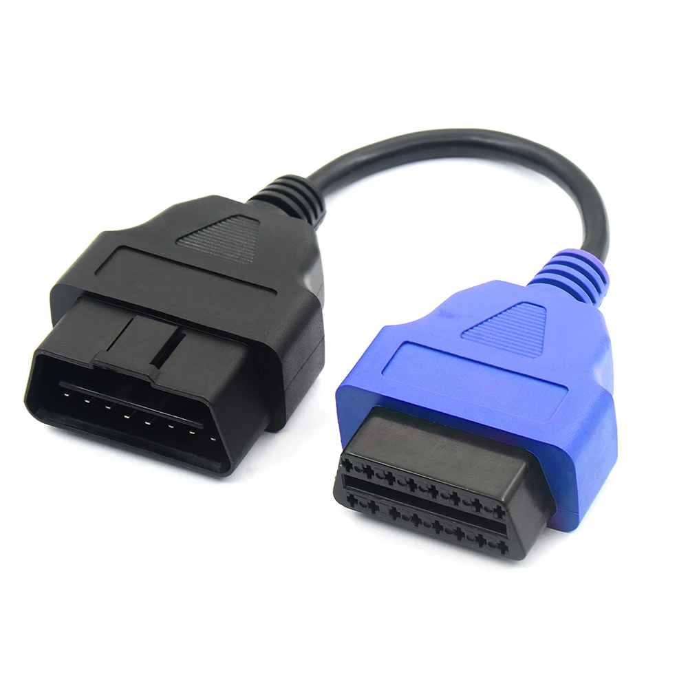 Newest 1pcs For Fiat Ecu Scan Adaptor Connector 16pin OBD2 16pin Cable OBD Cable For Fiat Alfa Romeo Six Color with High Quality