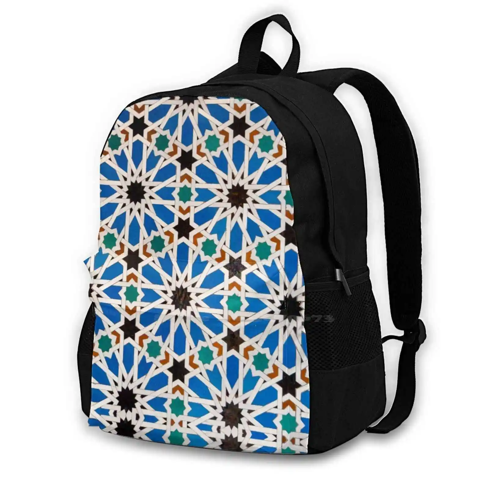 Seville Mosaic-Cases Prints New Arrivals Unisex Bags Casual Bag Backpack Mosaic Tiled Seville Spain Geometric Striking Design