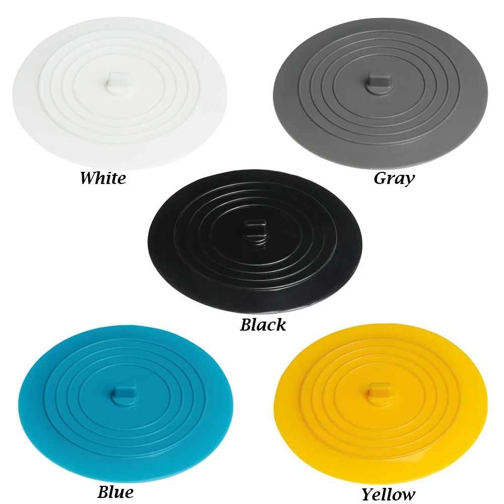 قطعة واحدة 15 سم سدادة حوض استحمام كبيرة من السيليكون غطاء تصريف مقاوم للتسرب سدادة شعر الحوض سدادة مسطحة للحمام إكسسوارات الحمام - 4