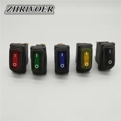 12V/220V LED Light KCD3 On Off Rectangle Long Rocker Switch Waterproof IP67 Cover Car Dash 3PIN/2Pin