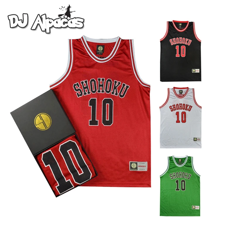 Anime Slam Cosplay Costume Shohoku Sakuragi Hanamichi Basketball Jersey T Shirt Sport Wear School Basketball Team Uniform