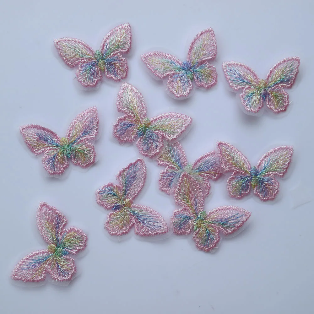 

10pcs DIY embroidered butterfly Patches for clothing Golden emdoiery animal patches for bags decorative parches applique