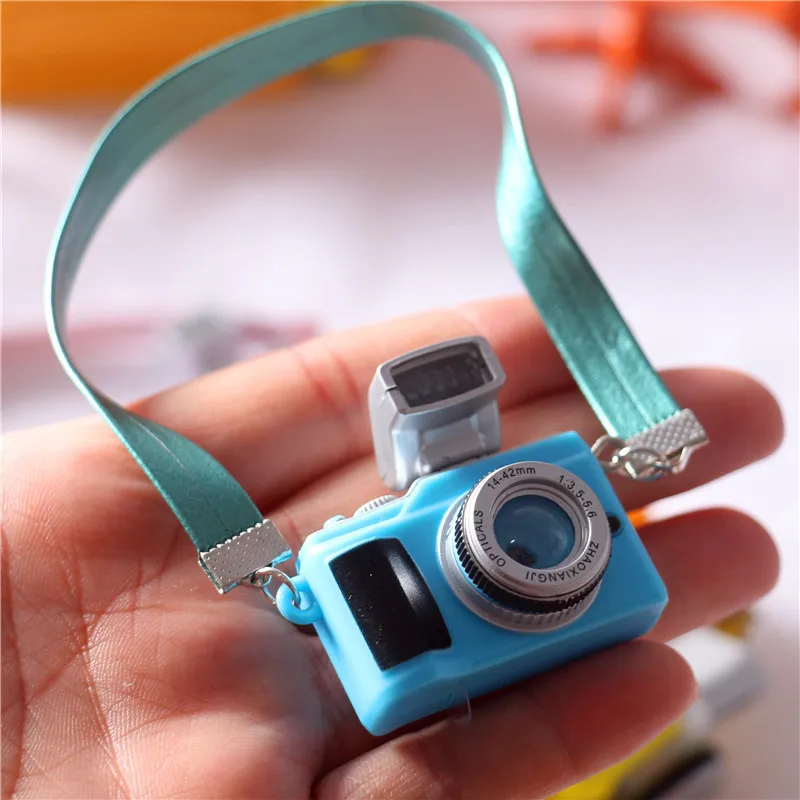 Mini Camera For 1/6Doll House Accessories Decoration 1/12Doll House Cute Doodle DIY Kids Toy Christmas Gifts Miniature Ornaments