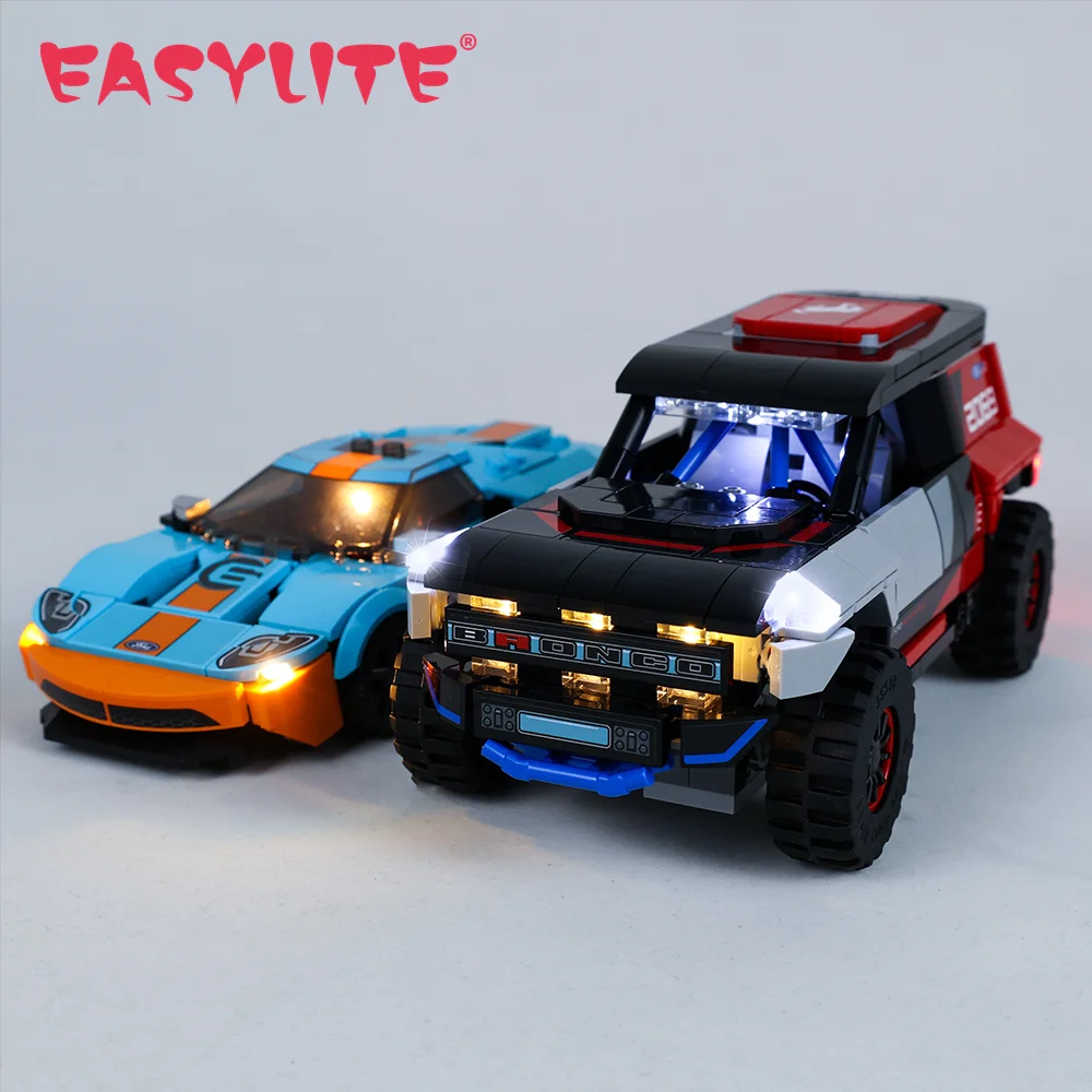 EASYLITE LED Light Set per Speed Champions 76905 Ford GT Heritage Edition e Bronco R solo Kit di illuminazione non includere il modello