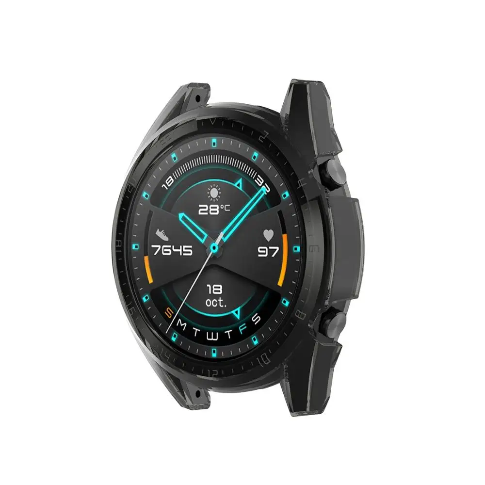 Protection Cases For Huawei Watch GT 46mm TPU Transparent Protective Case Sport Active Classic Version Shell Frame Covering