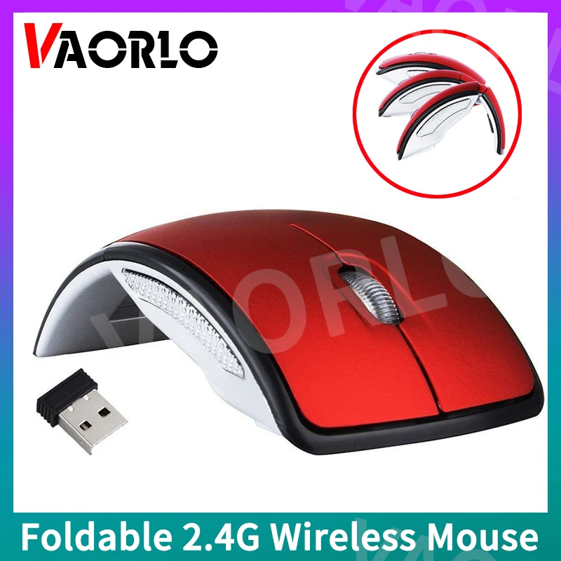 2.4G Mini Wireless Mouse Foldable Travel USB Receiver Optical Ergonomic Office Mouse for PC Laptop Game Mouse Win7/8/10/XP/Vista