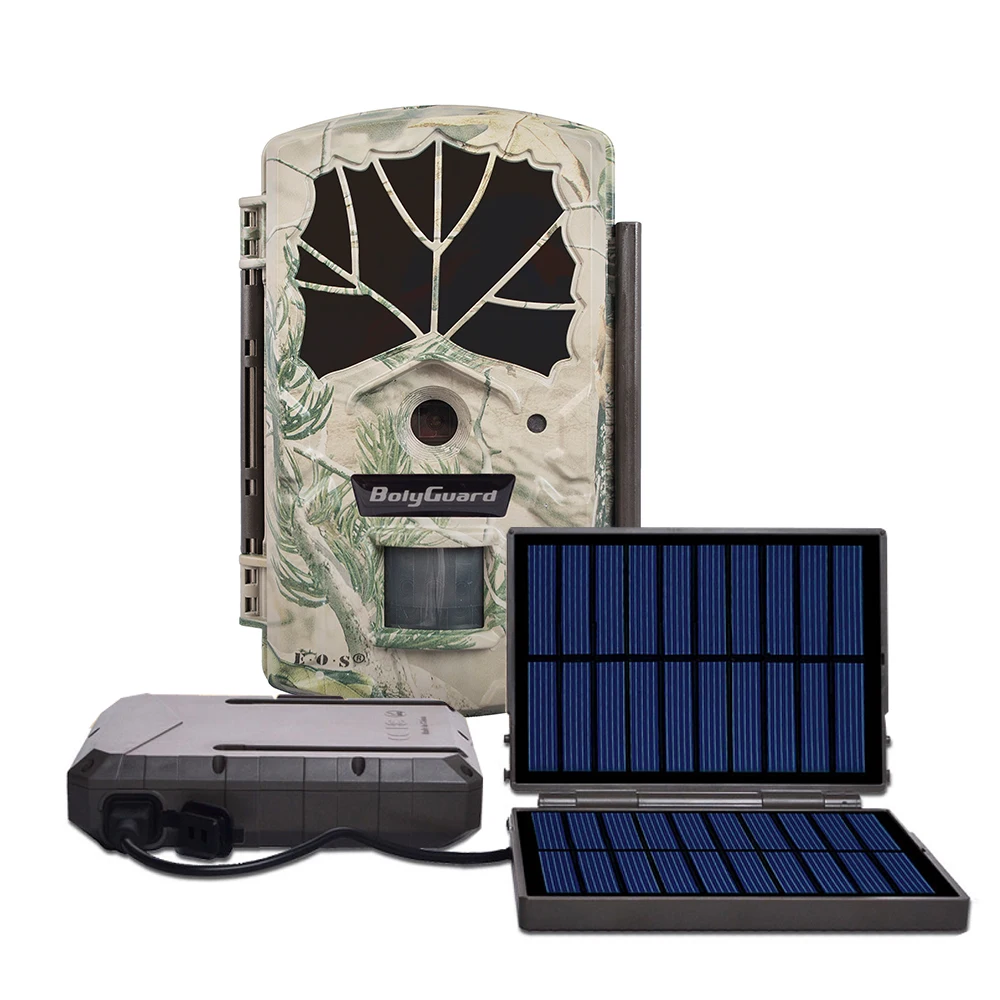 

Solar Panel Night Vision Hunting Camera 0.7s Trigger Time 940nm 100ft 2" Display IP65 Waterproof Trail Wild Camera