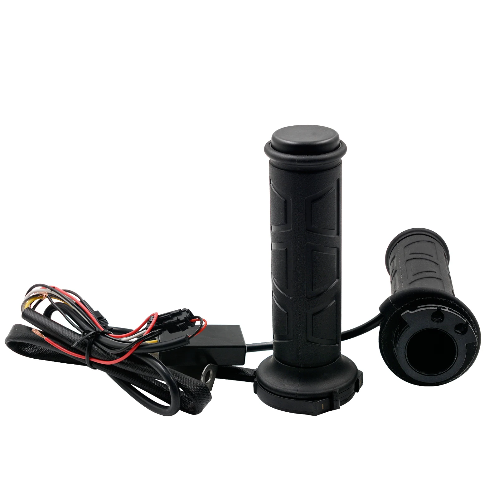

22mm Motorcycle Handlebar Electric Heated Handle Heating Grips Set Upgrade Adjustable Handlebar Warmer Grip Cover Black