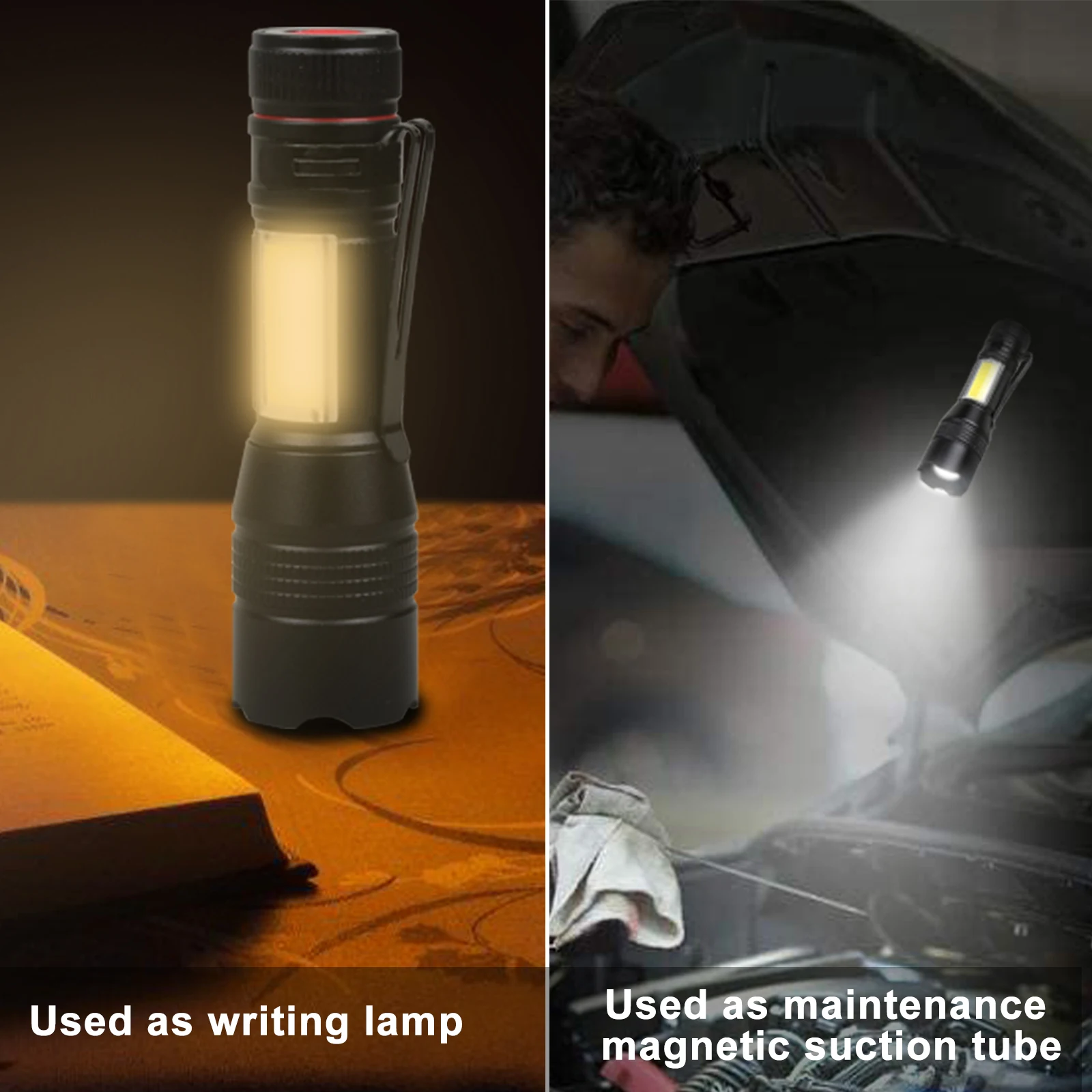 Nuova torcia a LED portatile 6 modalità autodifesa batteria integrata torcia da campeggio torcia luce notturna di emergenza