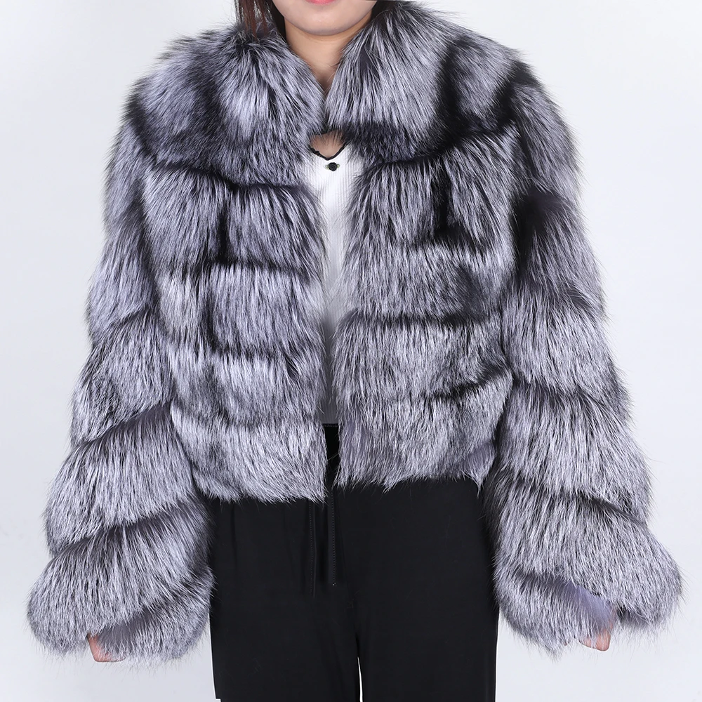 

Winter real fox fur whole fur coat female fur one fashion short section fur coat short coat