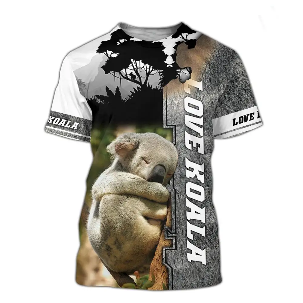 Animal Bear/Boar/fishing/Sloth/Deer hunting 3D Printed Men t shirt summer Harajuku Short sleeve shirts Unisex Casual T-shirt top