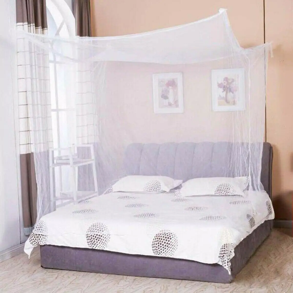 Solid Mosquito Nets Lightweight Breathable Mosquito Nets Bedding Home Textile 190x90x145cm