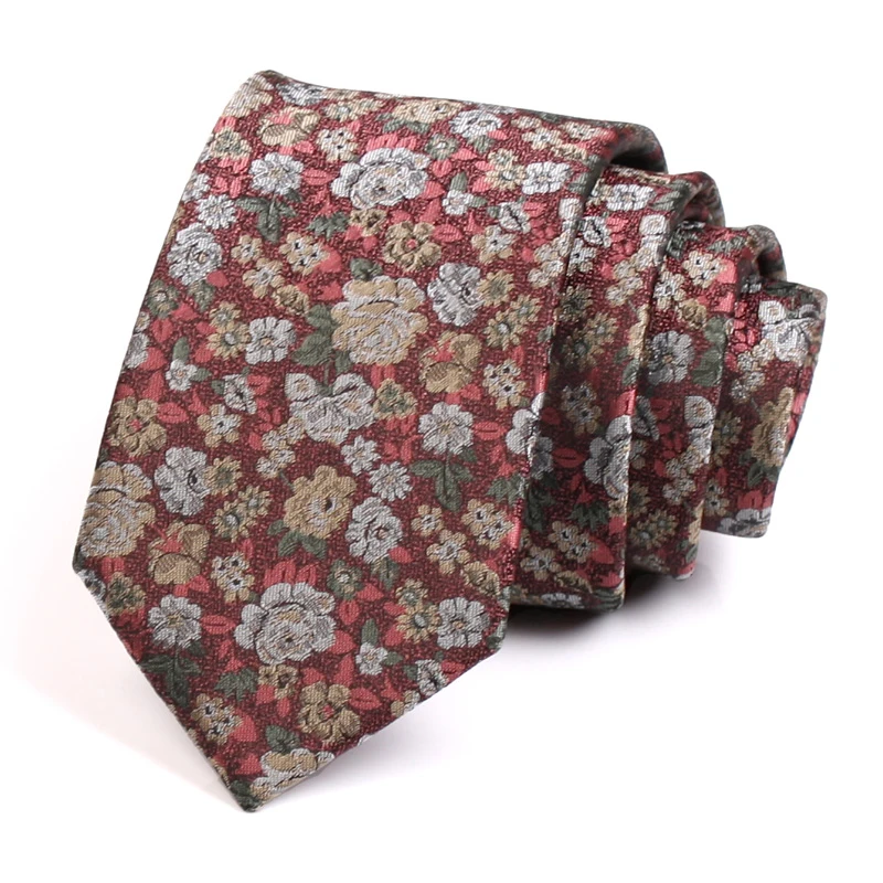 

High Quality 7CM Floral Jacquard Tie Gentleman Luxury Ties Fashion Formal Tie For Men Business Suit Work Party Necktie Gift Box