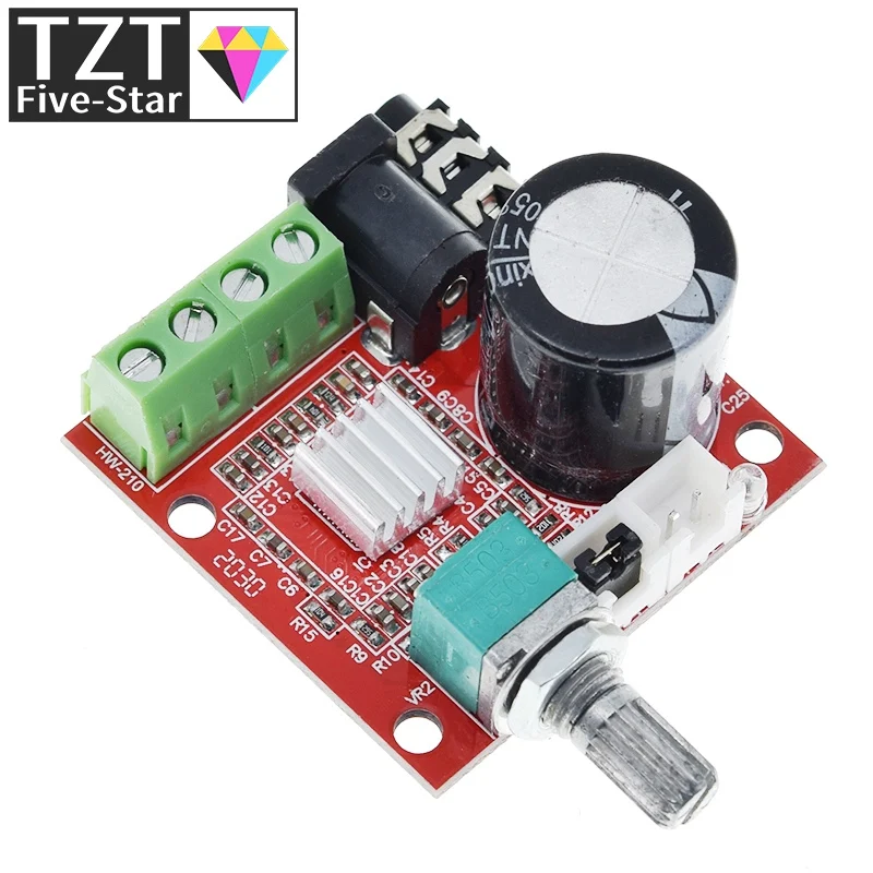 TZT 1/3 Stück 12V Mini Hi-Fi PAM8610 Audio-Stereo-Verstärkerplatine 2X10W Dual-Kanal D-Klasse Zum Niedrigsten Preis – Detail 6