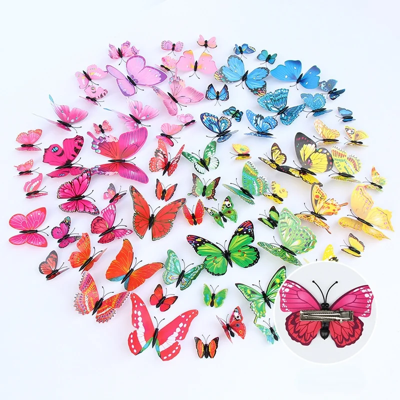 12Pcs/Set Fashion Women Girls Butterfly Hair Clips Wedding Pins Party Bride Hairpins Photography Barrettes Hair Band Accessories