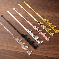 Personalized name drink stirrers Cocktail accessories Wedding decor  swizzle stick Beach party decorations Custom stir sticks