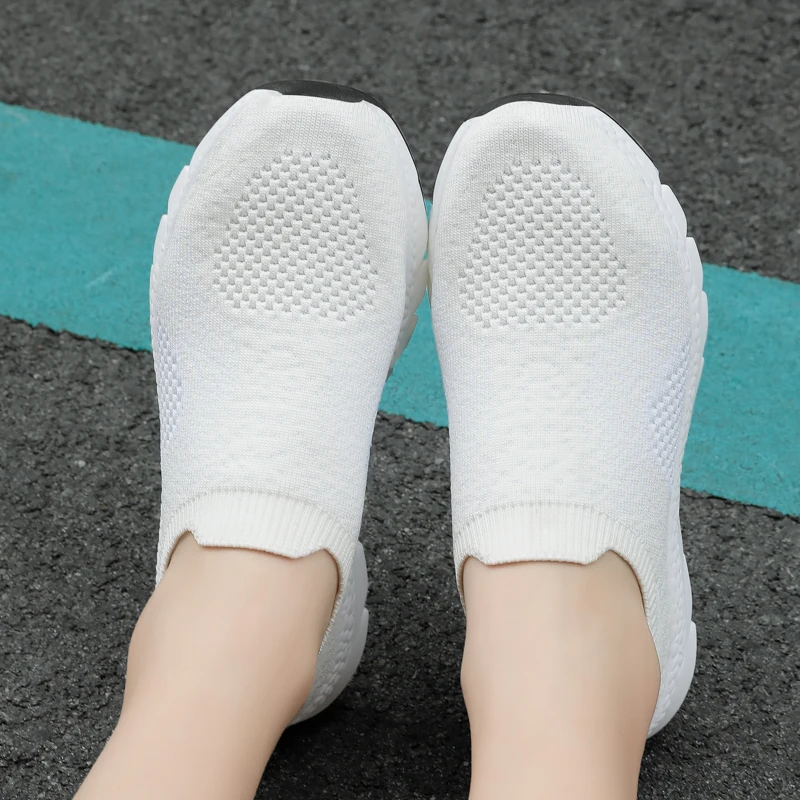 

Tenis Feminino 2021 Autumn Women Tennis Shoes Breathable Mesh White Slip-on Air Cushion Outdoor Walking Jogging Woman Sneakers