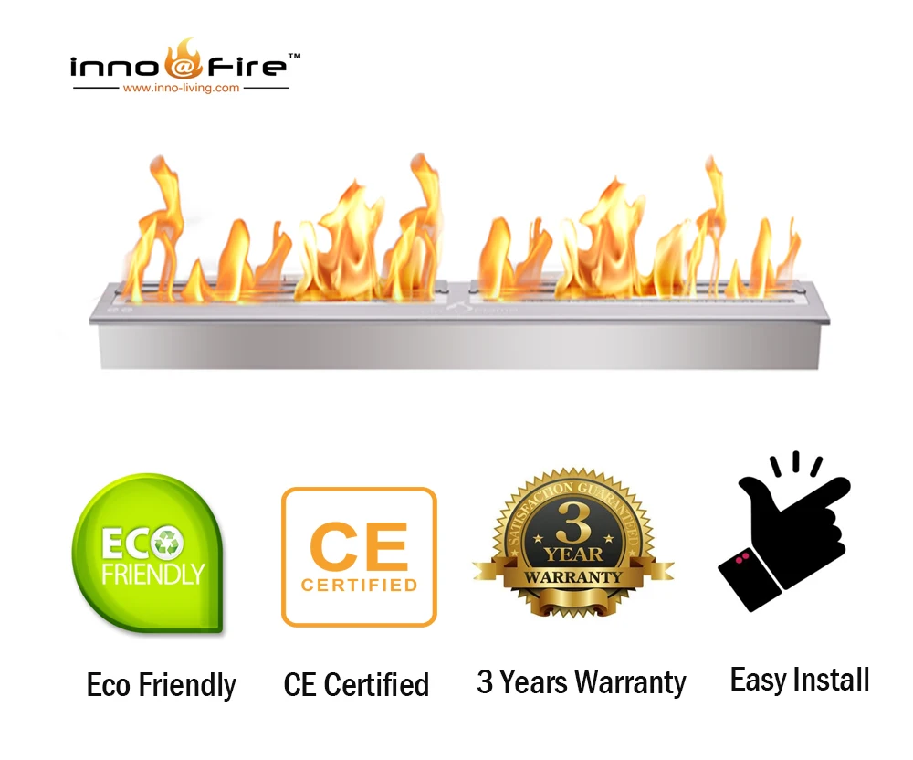 

Inno living fire 24 inch ethanol lareira indoor usage fireplace