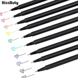 12PCS / Set 0.4mm Colorful Fiber Fineliners Marker Pen Painting Felt Tip Pens Set Fine Hook Line Pen Graffiti Sketch Drawing Art
