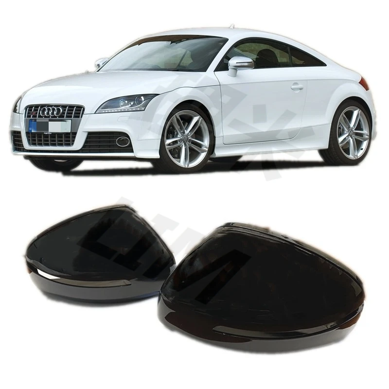 Gloss Black Side Rearview Mirror Cover for Audi TT MK2 8J3 8J9 2006 2007 2008 2007 2008 2009 2010 2011 2012 2013 2014 2015