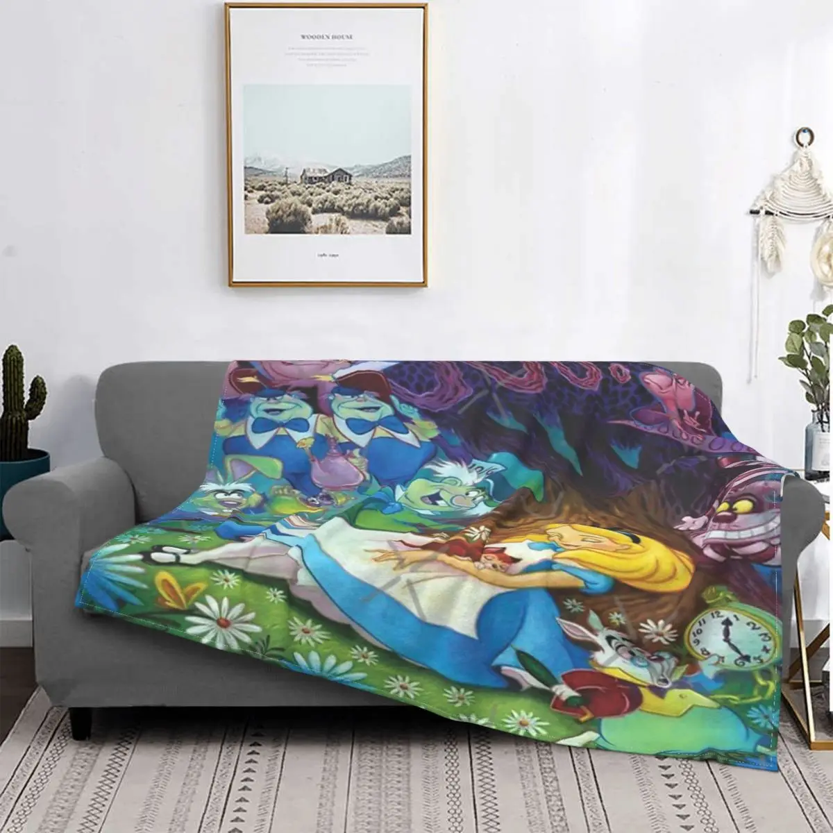 Manta del país de las Maravillas, colcha de cama a cuadros, manta de cama, manta de verano, pickick