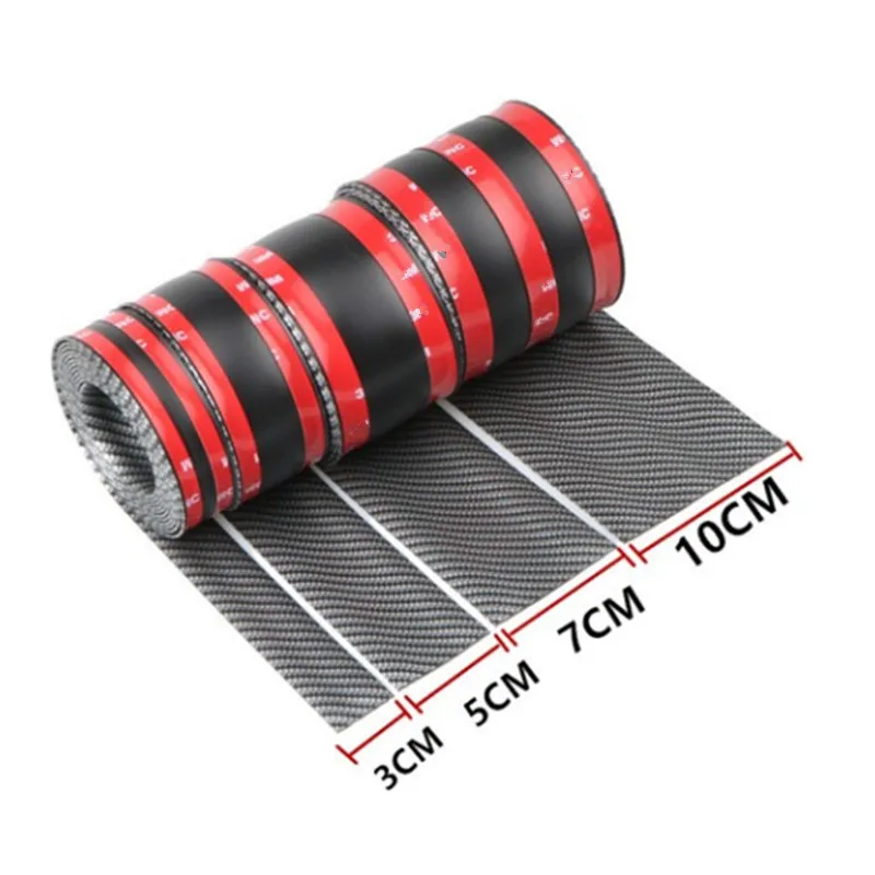 Car Styling Threshold Carbon Fiber Sticker Door Scratch Anti-Collision Rubber Protective Pad Threshold Stickers Car Accessories