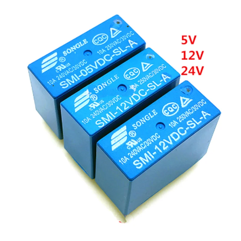 

100PCS/lot Relays SMI-05VDC-SL-A SMI-12VDC-SL-A SMI-24VDC-SL-A 10A 4PIN