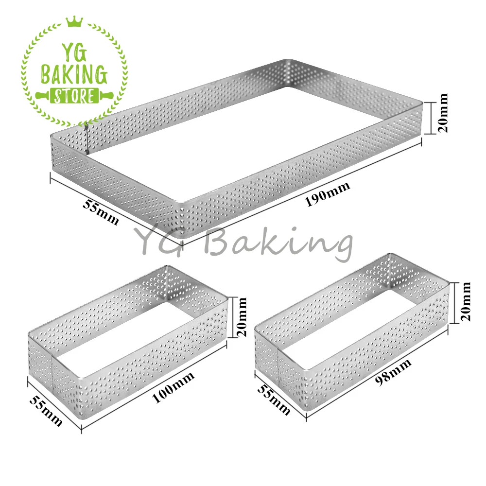 4/6/8 PCS DIY Perforated Mousse Cake Ring Stainless Steel Egg Tart Molds French Dessert Cookies Circle Mould Pastry Baking Tools