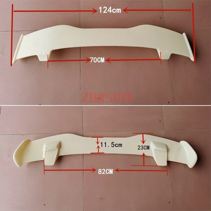 For 2008-2011 Kia Picanto Spoiler ABS Plastic Hatchback Roof Rear Wing Body Kit Accessories