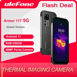 Ulefone Armor 11T FLIR, 5G®Waterproof Android 11 Smartphone, Thermal Imaging Camera, Rugged Mobile Phone, 8GB, 256GB