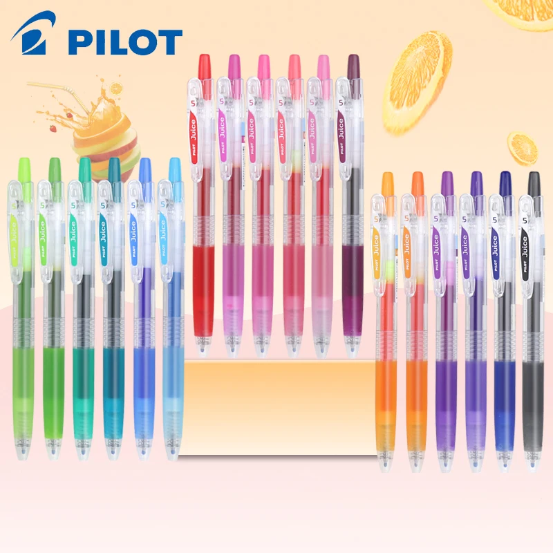 PILOT LJU-10EF Lovely Candy Colors Fruit Juice Press Gel Pen 0.5mm 24 Normal Colour Drawing Cute Girl Handbook Writing