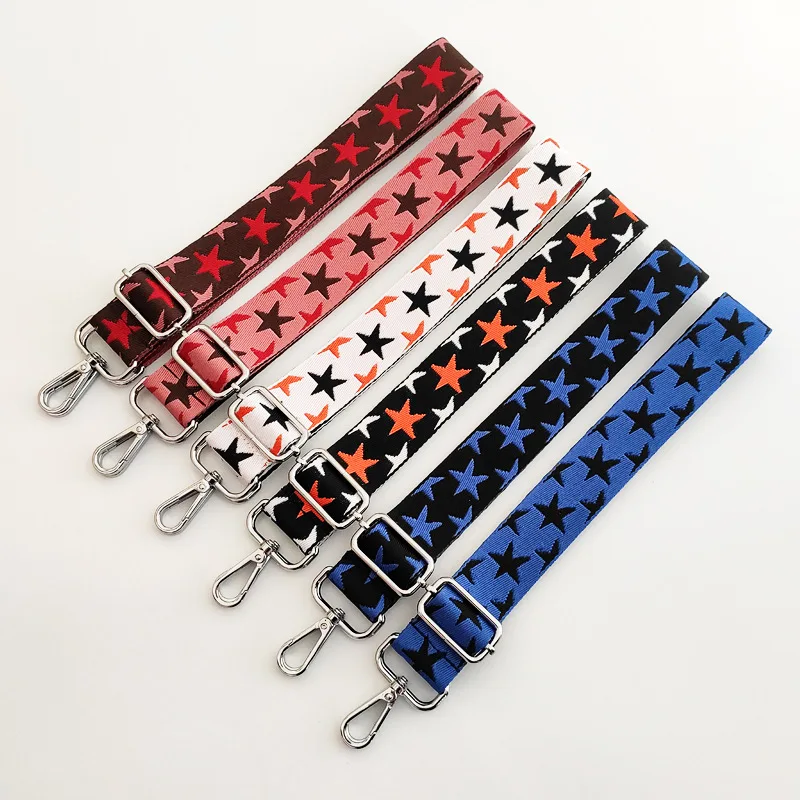 130 cm Bag Handle Bag Strap For Women DIY Shoulder Rainbow Handbag Accessories Cross Body Messenger Nylon Belts Bag Straps