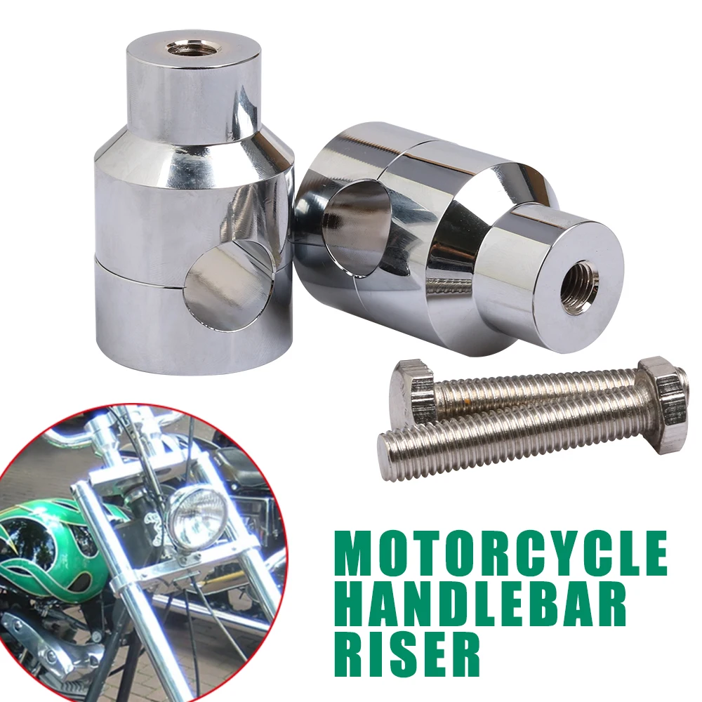 

Up 2 "Straight Riser Handlebar column high Style Round Mount Clamp Adjuster for 22mm 25mm 7/8" 1 "Universal Handlebar