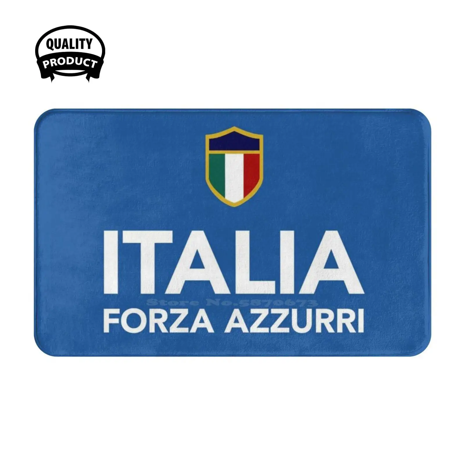 Italia Azzurri Soft Cushion Home Carpet Door Mat Car Rug Gli Azzurri Italiani Italians Italian Patriotism Italian Patriots Flag