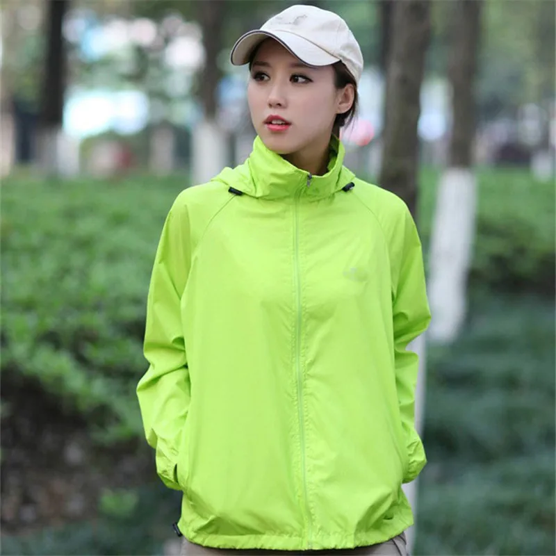 Outdoor Spring Autumn Hooded Trench Coat Women Thin Sunscreen Coat Summer Sun Protection Clothing Couple Models Tops