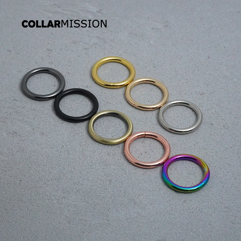 

50pcs/lot Metal buckle for bag cat dog leash 25mm webbing o ring for backpack keychain diy accessory durable hardness 8 colours