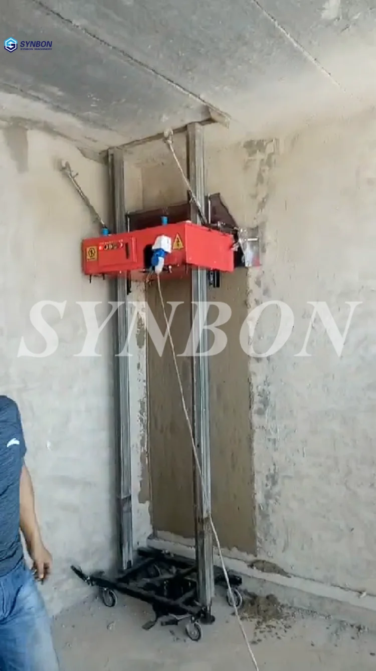 SYNBON New wall cement plaster machinery  Automatic Wall Plaster Cement Mortar Rendering Machine SYW-8